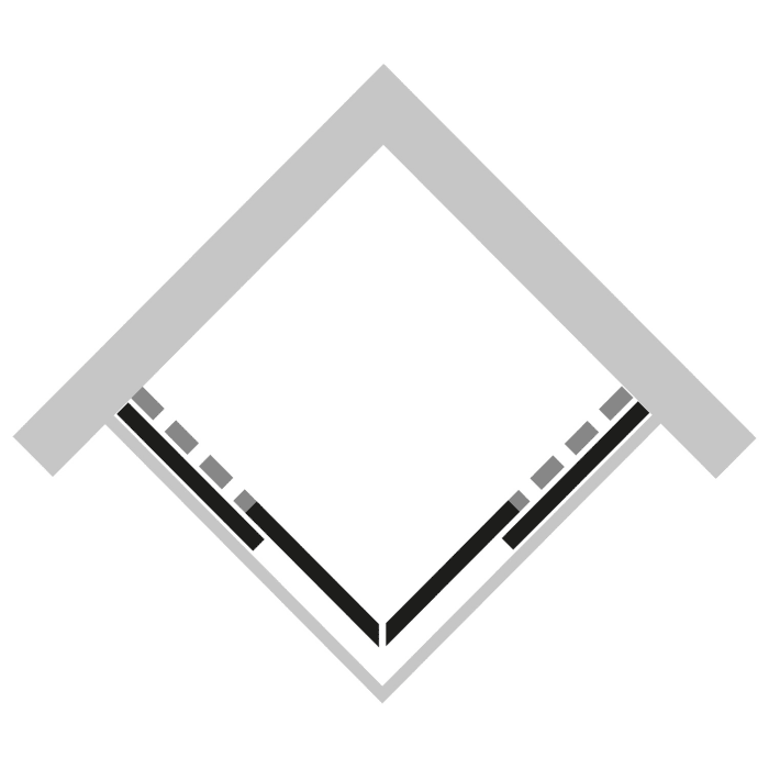 HÜPPE Pulsano 4-Eck Gleittüreckeinstieg 2-teilig 90 x 90 x 190 cm, Glas mit Anti-Plaque