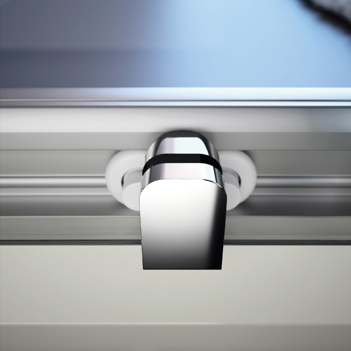 HÜPPE Pulsano 4-Eck Gleittüreckeinstieg 2-teilig 90 x 90 x 190 cm, Glas ohne Anti-Plaque