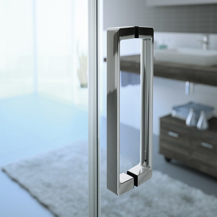 HÜPPE Pulsano 4-Eck Gleittüreckeinstieg 2-teilig 80 x 80 x 190 cm, Glas mit Anti-Plaque