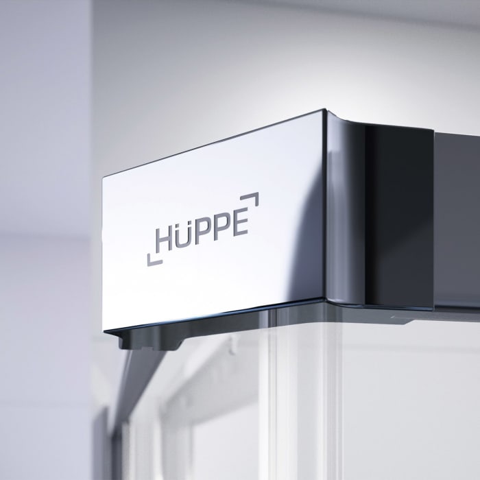 HÜPPE Pulsano 4-Eck Gleittüreckeinstieg 2-teilig 80 x 80 x 190 cm, Glas mit Anti-Plaque