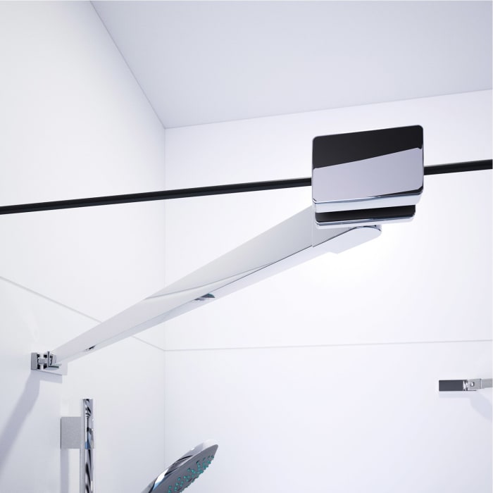 HÜPPE Pulsano 4-Eck Seitenwand für Schwingtür 80 x 200 cm, Glas mit Anti-Plaque