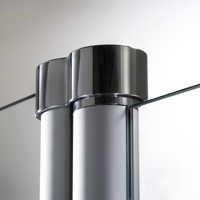 HÜPPE 501 Design pure Walk-In Seitenwand mit beweglichem Segment im Sondermaß, Glas ohne Anti-Plaque