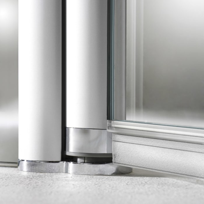 HÜPPE 501 Design pure Walk-In Seitenwand mit beweglichem Segment 90 x 200 cm, Glas ohne Anti-Plaque