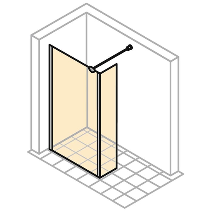 HÜPPE Design elegance Schwingtür mit festem Segment für Walk-In 120 cm