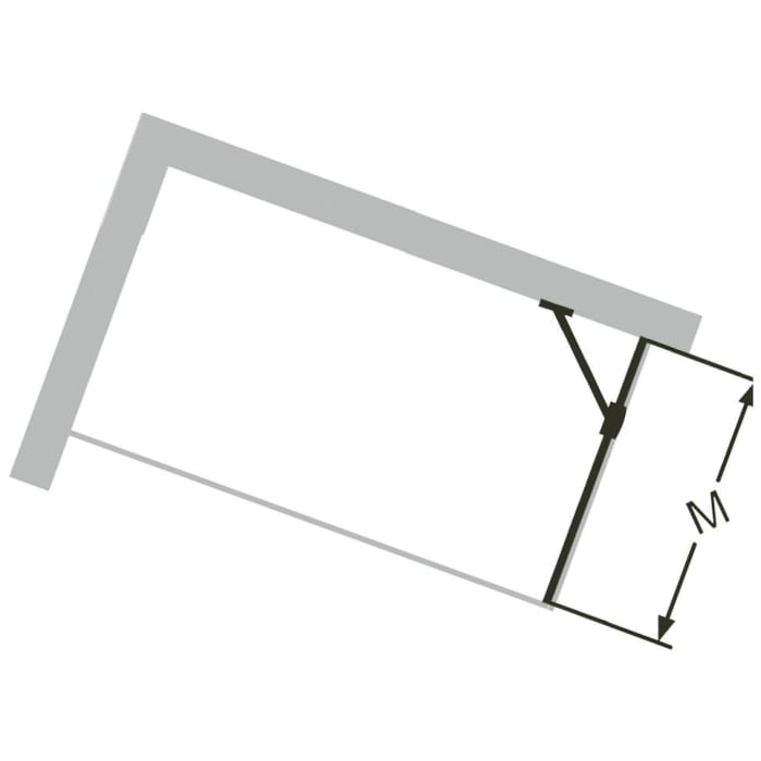 HÜPPE Design pure Walk-In Seitenwand 100 cm, mit Stabilisator, Glas 6 mm ohne Anti-Plaque