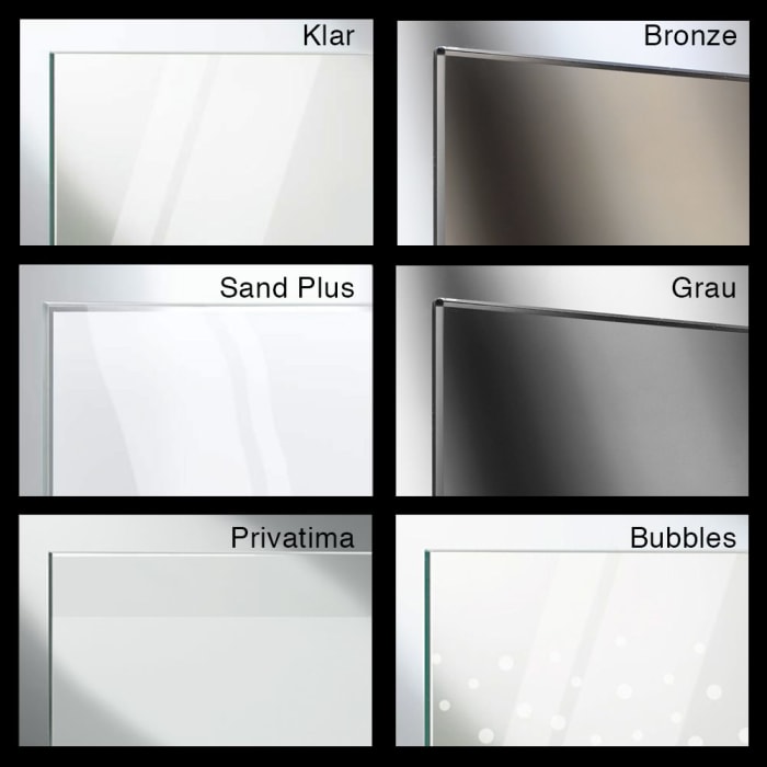 HÜPPE Design pure Walk-In Seitenwand mit beweglichem Segment 120 x 200 cm, Glas ohne Anti-Plaque