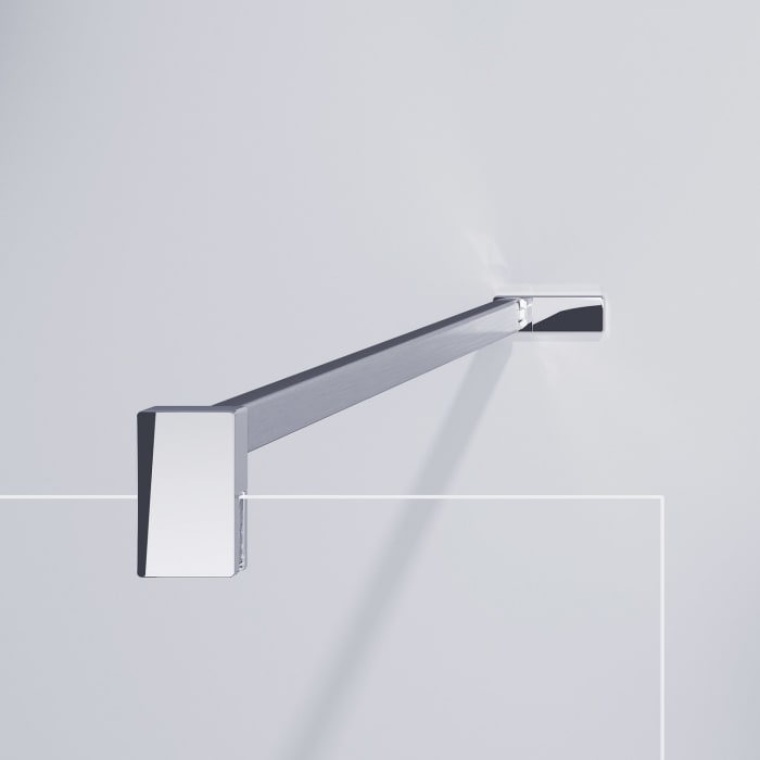 HÜPPE Design pure Walk-In Seitenwand 100 cm, mit Stabilisator, Glas 6 mm ohne Anti-Plaque