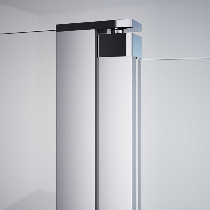 HÜPPE Design pure Walk-In Seitenwand mit beweglichem Segment 80 x 200 cm, Glas ohne Anti-Plaque