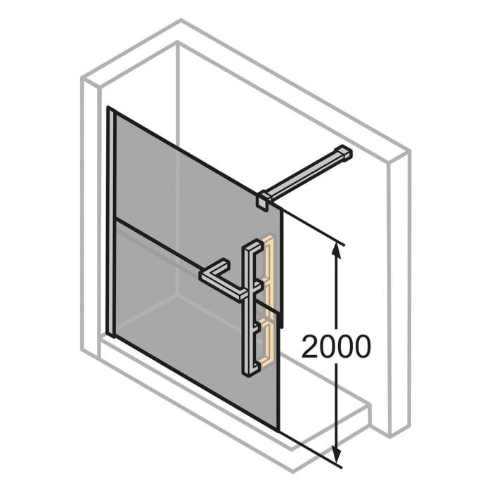 HÜPPE Duplo pure Walk-In 120 cm, Anschlag links