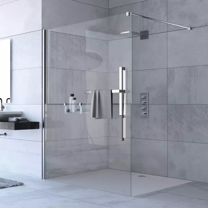 HÜPPE Duplo pure Walk-In Sondermaß 140,1 - 180 cm, Anschlag links