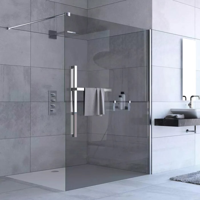 HÜPPE Duplo pure Walk-In 110 cm, Anschlag rechts