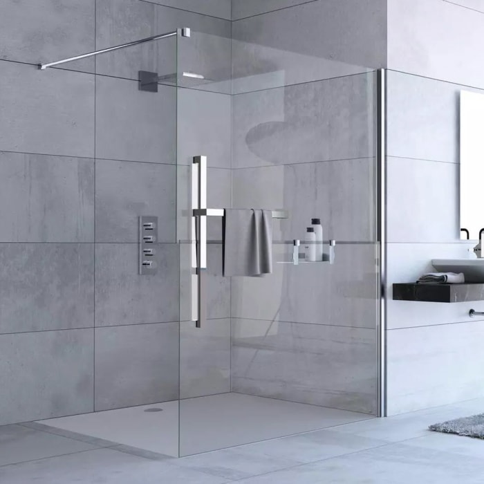 HÜPPE Duplo pure Walk-In 180 cm, Anschlag rechts