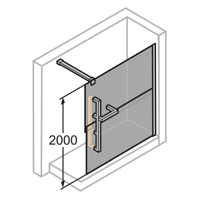 HÜPPE Duplo pure Walk-In 100 cm, Anschlag rechts