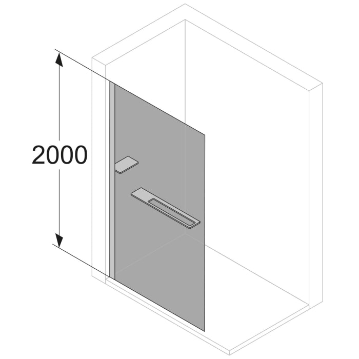 HÜPPE Select+ Walk-In Seitenwand alleinstehend 10 mm, 120 x 200 cm