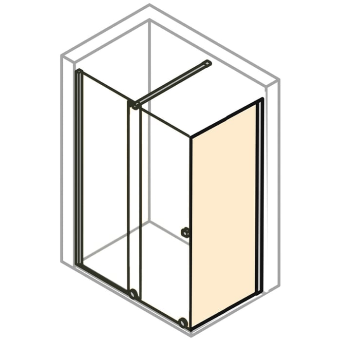 HÜPPE Xtensa pure Seitenwand 80 cm für Walk-In Gleittür