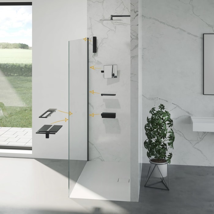 HÜPPE Select+ Shower Board, geklemmt
