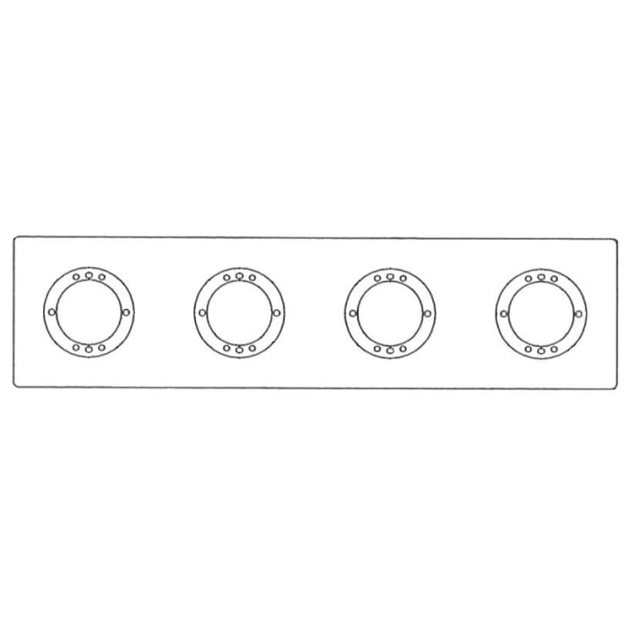 Ideal Standard Archimodule 4-Loch-Rosette 34,9 x 10 cm