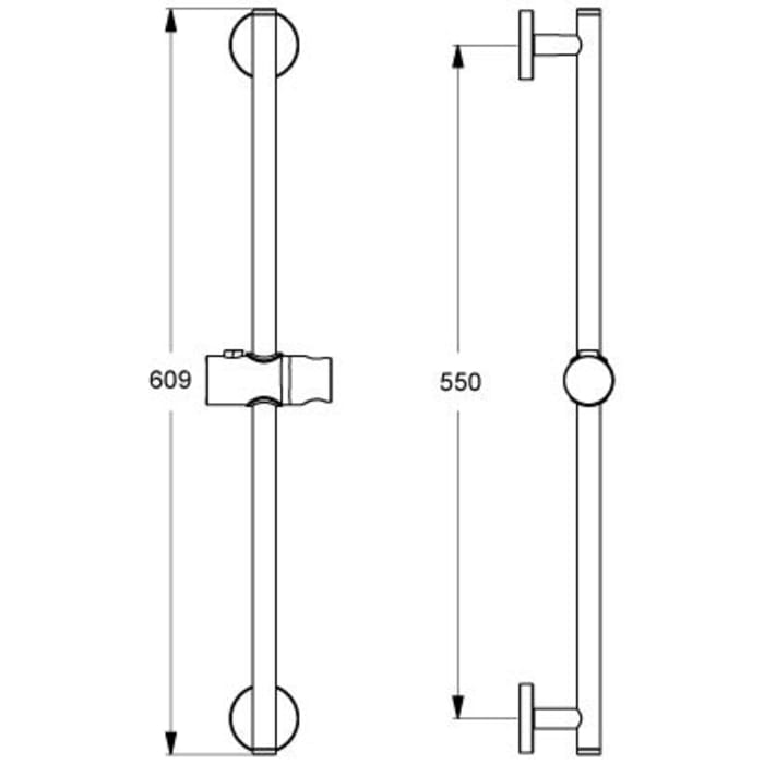 Ideal Standard Idealrain Brausestange M und S, 60 cm