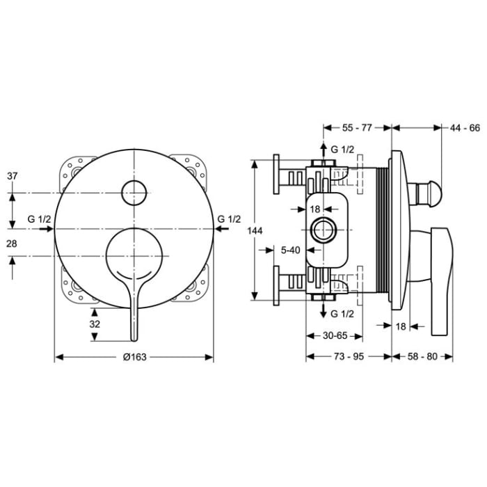 Ideal Standard Melange UP-Badearmatur