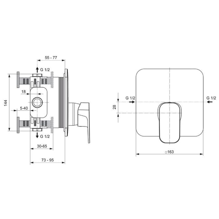 Ideal Standard Tonic II Unterputz Einhebel-Brausearmatur