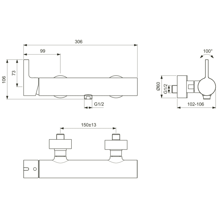 Ideal Standard Joy Brausearmatur AP