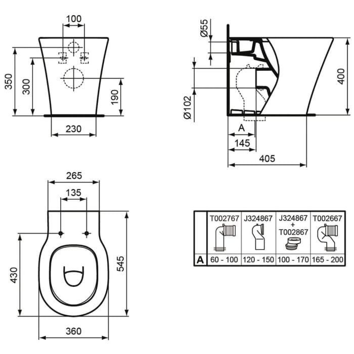 Ideal Standard Connect Air Standtiefspül-WC AquaBlade