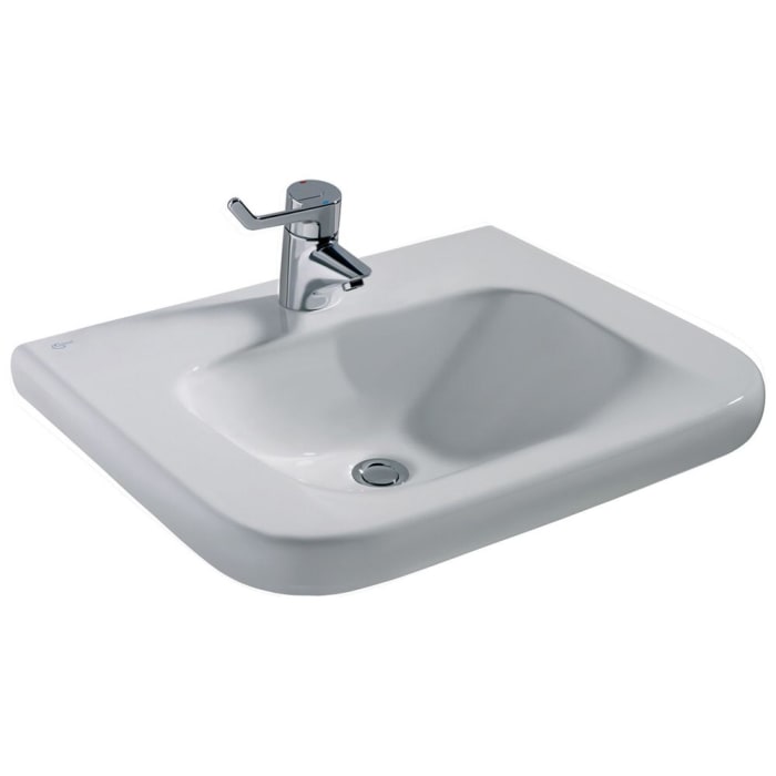 Ideal Standard Contour 21 Waschtisch unterfahrbar 65 x 55,5 cm, mit Hahnloch, ohne Überlauf