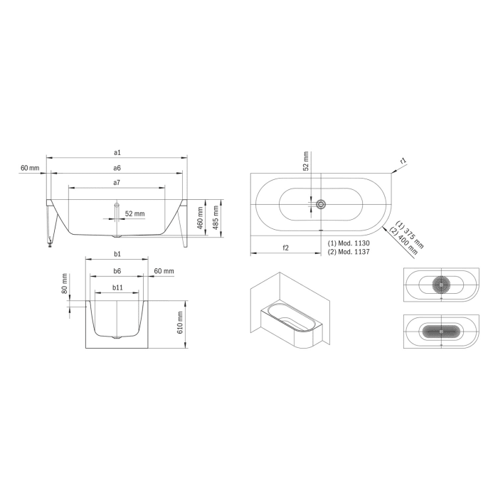 Kaldewei MEISTERSTÜCK CENTRO DUO 1 RECHTS Mod. 1137-4040 Badewanne 180 x 80 cm, mit Perl-Effekt