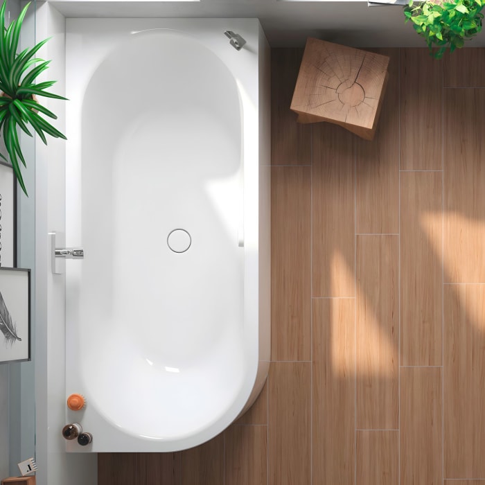 Kaldewei MEISTERSTÜCK CENTRO DUO 1 RECHTS Mod. 1137-4041 Badewanne 180 x 80 cm, mit Füllfunktion und Sound Wave