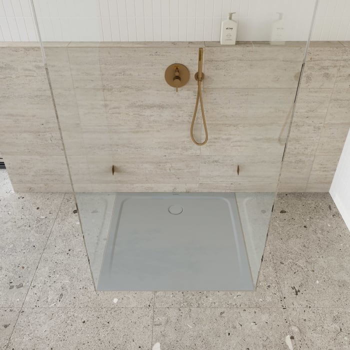 Kaldewei CAYONOPLAN 2254-5 Duschwanne 90 x 90 cm, mit Perl-Effekt, inkl. Wannenträger extraflach