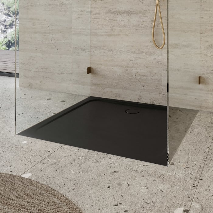 Kaldewei CAYONOPLAN 2258-5 Duschwanne 100 x 100 cm, mit Secure Plus, inkl. Wannenträger extraflach