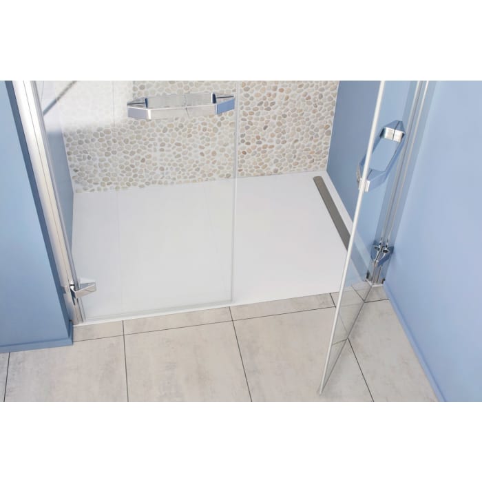 Kaldewei NEXSYS Duschfläche mit Ablaufrinne und Secure Plus 80 x 100 cm