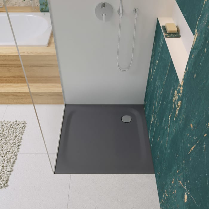 Kaldewei SUPERPLAN CLASSIC 390-5 Duschwanne 90 x 90 cm mit Perl-Effekt, inkl. Wannenträger extraflach