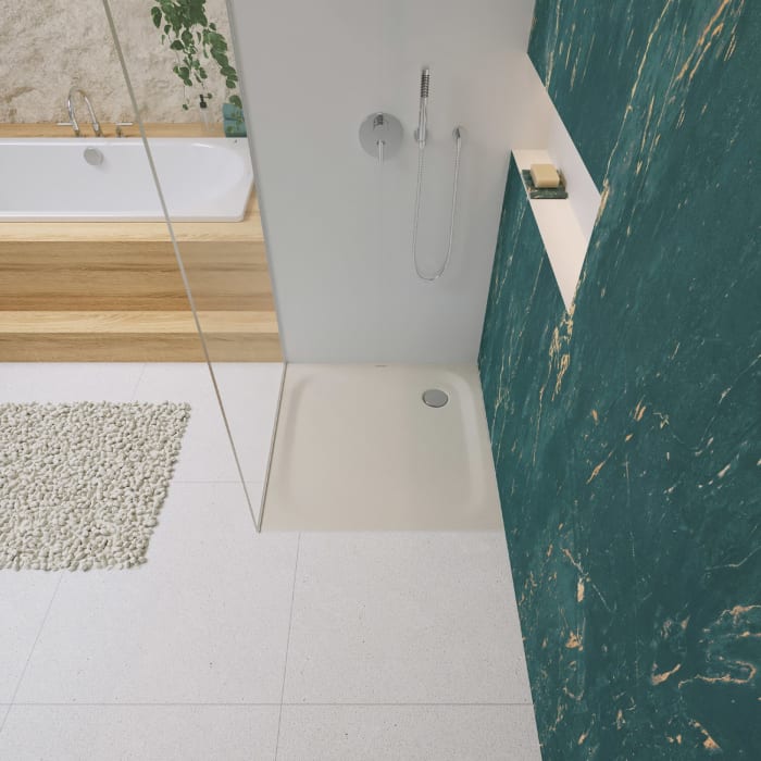 Kaldewei SUPERPLAN CLASSIC 390-1 Duschwanne 90 x 90 cm mit Secure Plus