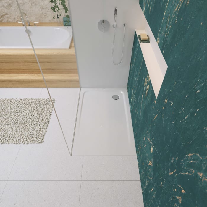 Kaldewei SUPERPLAN CLASSIC 398-1 Duschwanne 80 x 100 cm mit Secure Plus