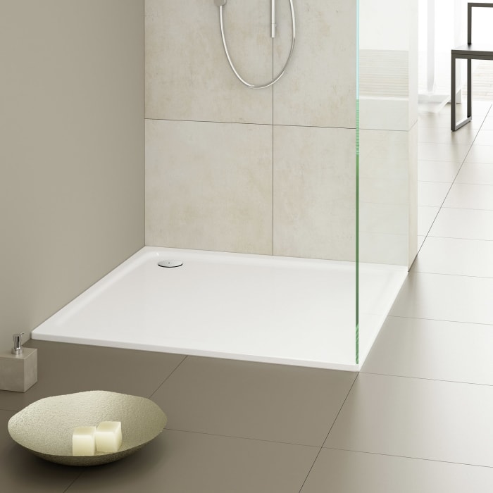 Kaldewei SUPERPLAN CLASSIC 388-5 Duschwanne 80 x 90 cm, inkl. Wannenträger extraflach