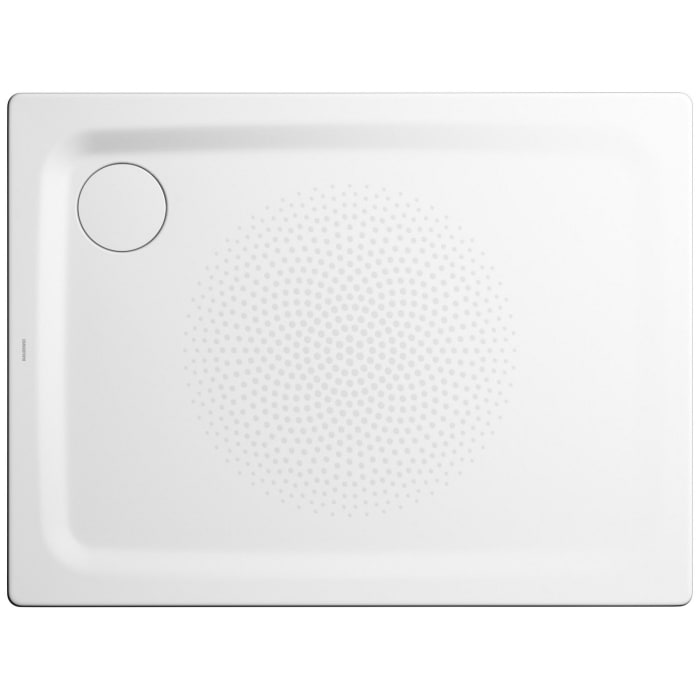 Kaldewei Superplan Plus 482-5 Duschwanne 75 x 120 cm mit Antislip und Perl-Effekt, Wannenträger extraflach
