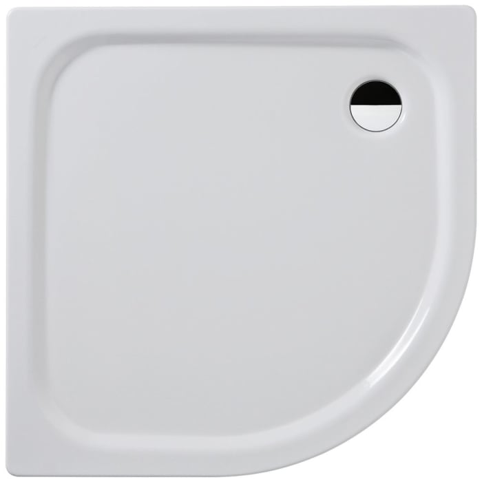 Kaldewei Zirkon 604-2 Viertelkreis-Duschwanne 90 x 90 x 3,5 cm mit Wannenträger und Antislip