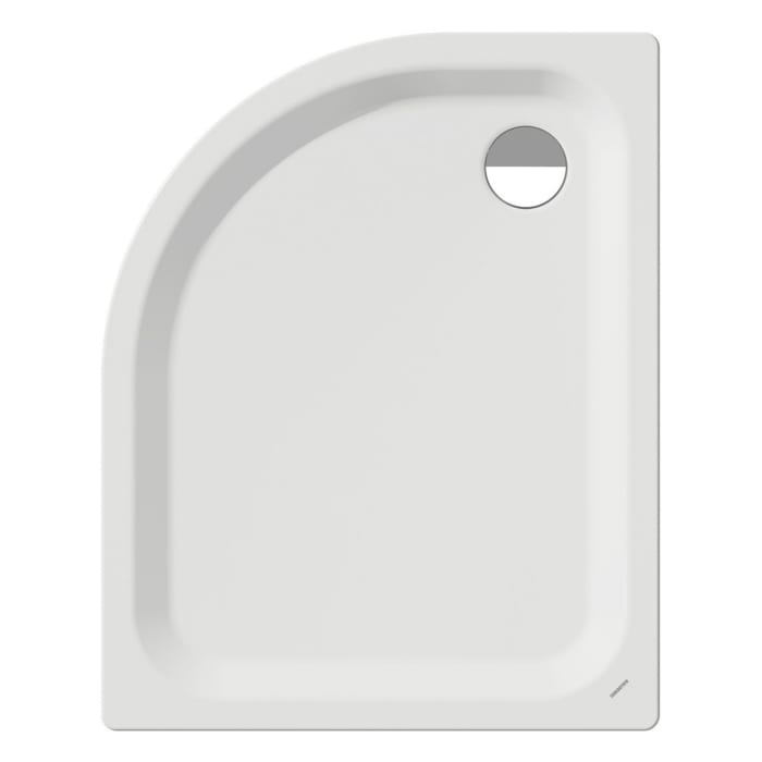 Kaldewei Zirkon 603-2 Viertelkreis-Duschwanne 90 x 80 x 3,5 cm mit Wannenträger