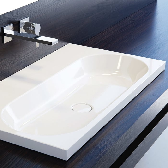 Kaldewei CENTRO Aufsatzwaschtisch 3058 ohne Hahnlochbohrung, 90 cm