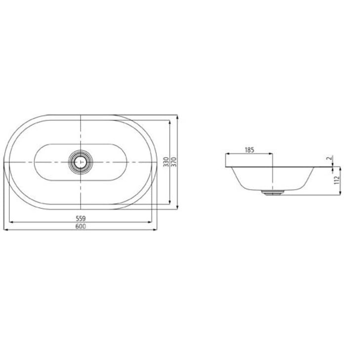 Kaldewei CENTRO Unterbauwaschtisch 3059, 60 cm