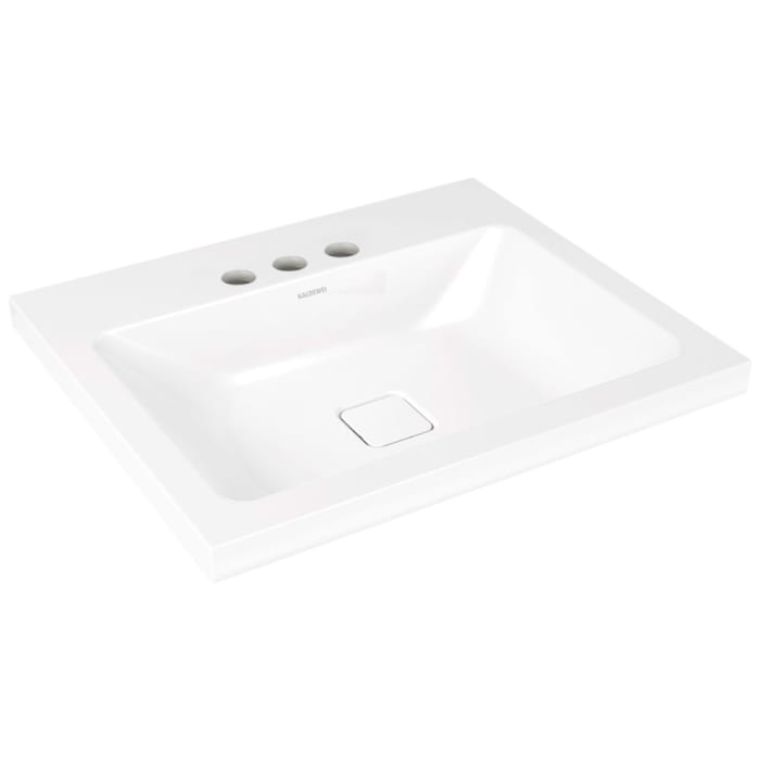 Kaldewei CONO Aufsatzwaschtisch 3083 mit 3 Hahnlochbohrungen, 60 cm