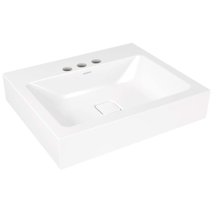 Kaldewei CONO Aufsatzwaschtisch 3085 mit 3 Hahnlochbohrungen, 60 cm