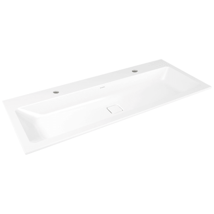 Kaldewei CONO Einbauwaschtisch 3082 mit 2 x 1 Hahnlochbohrung, 120 cm