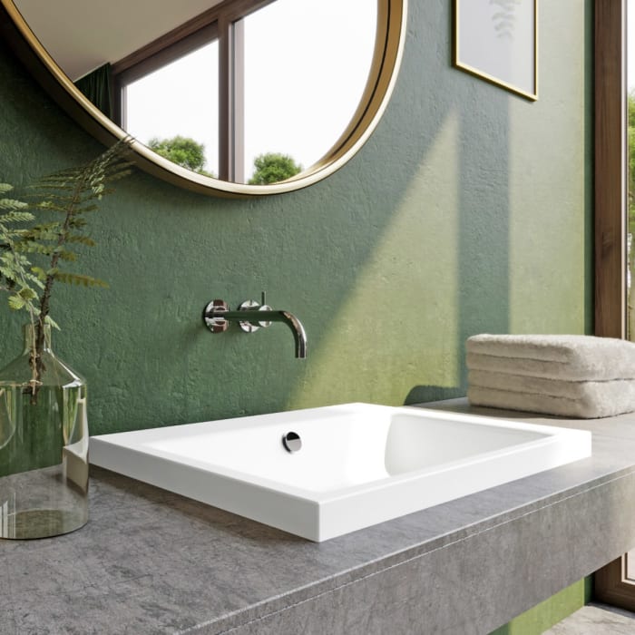 Kaldewei PURO Aufsatzwaschtisch 3153 ohne Hahnlochbohrung, 46 cm