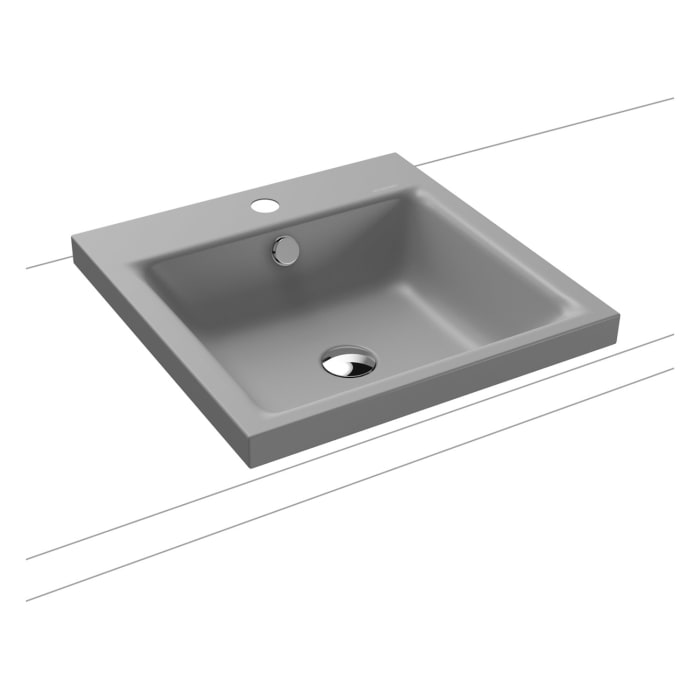 Kaldewei PURO Aufsatzwaschtisch 3153 mit 1 Hahnlochbohrung, 46 cm