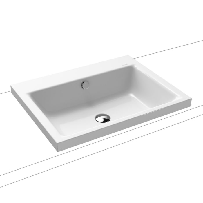 Kaldewei PURO Aufsatzwaschtisch 3154 ohne Hahnlochbohrung, 60 cm