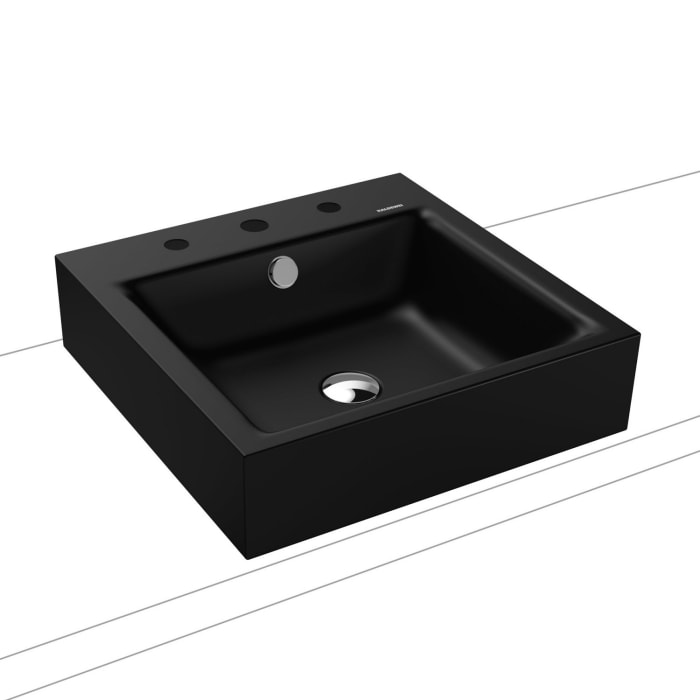 Kaldewei PURO Aufsatzwaschtisch 3156 mit 3 Hahnlochbohrungen, 46 cm