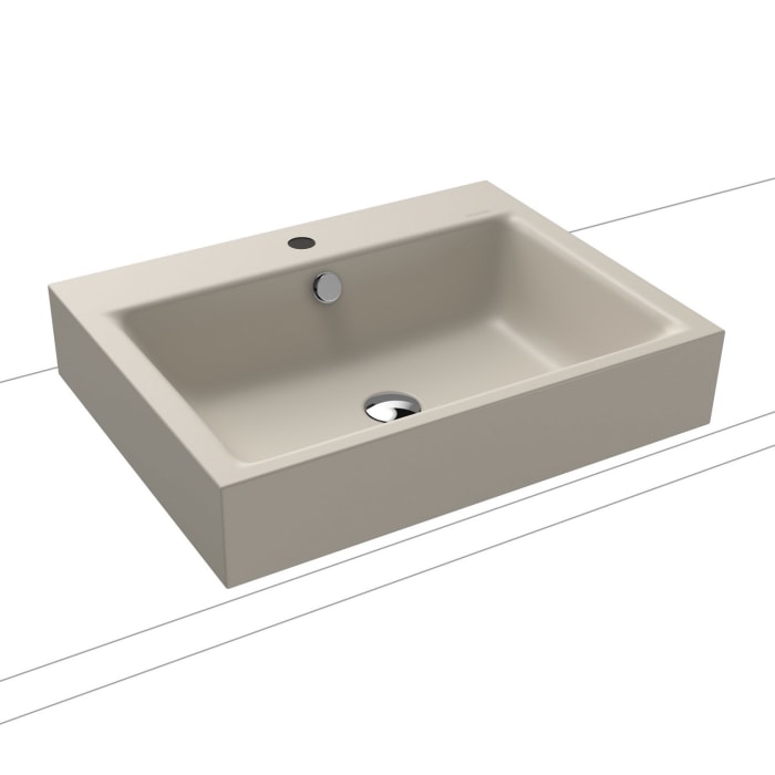 Kaldewei PURO Aufsatzwaschtisch 3157 mit 1 Hahnlochbohrung, 60 cm
