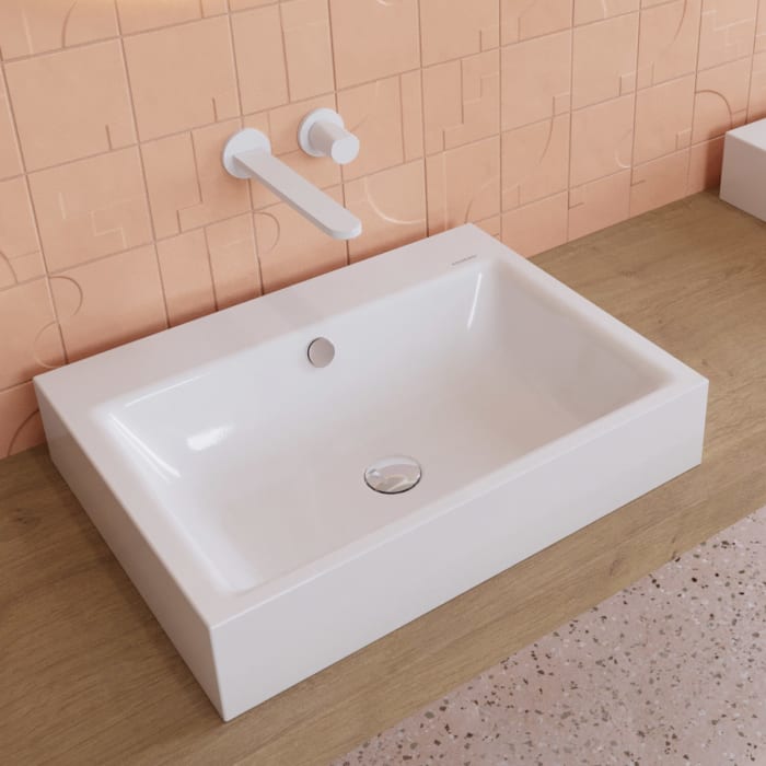 Kaldewei PURO Aufsatzwaschtisch 3157 ohne Hahnlochbohrung, 60 cm